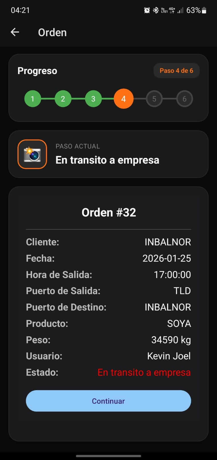 App Grain Link - Pantalla 2
