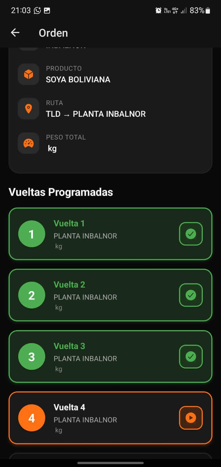 App Grain Link - Pantalla 4